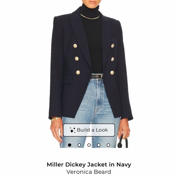 Veronica Beard miller dickey jacket with Gold Buttons - Picture 3 of 7